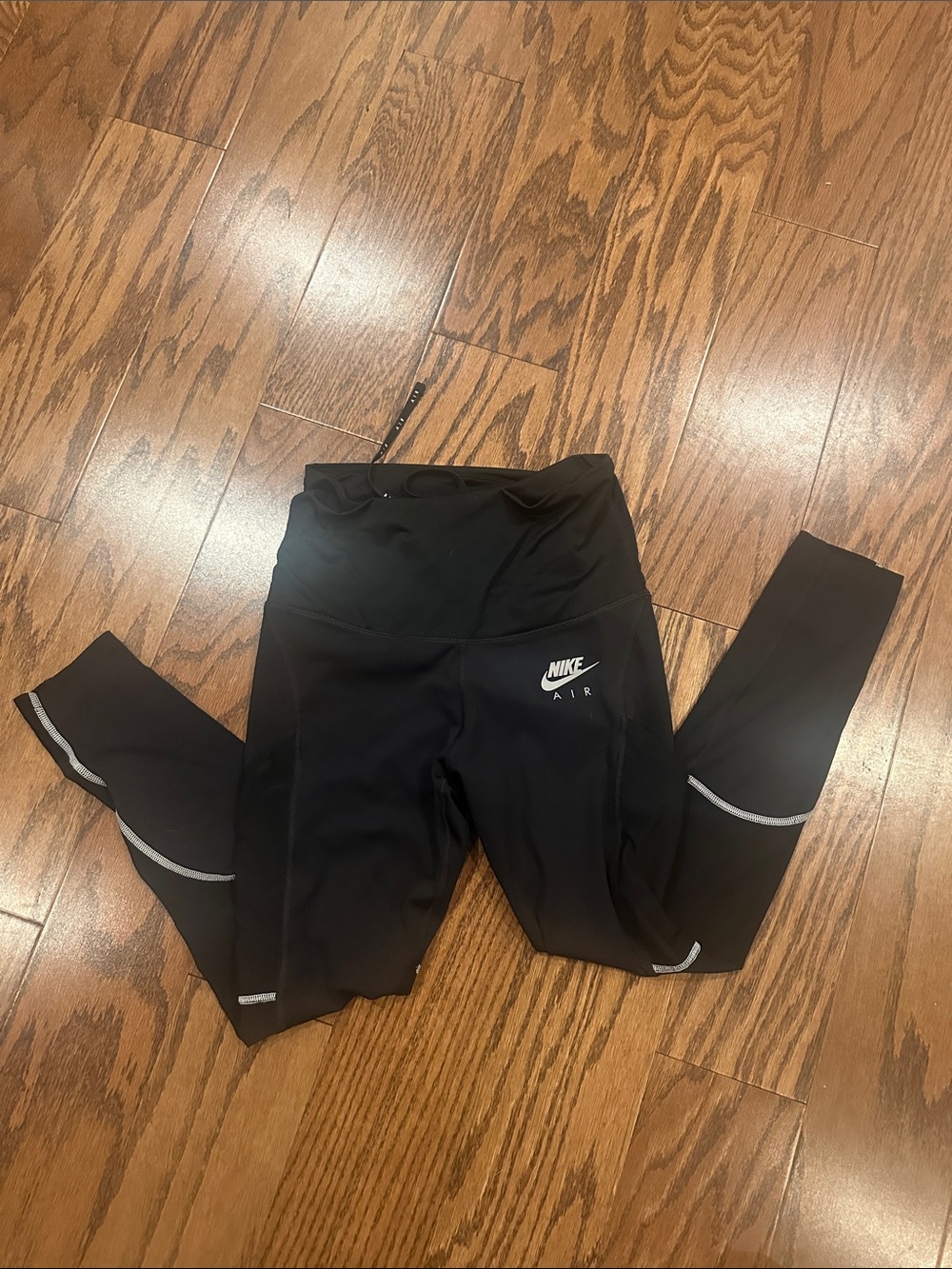 Nike Black Athletic Leggings with Reflective Accents